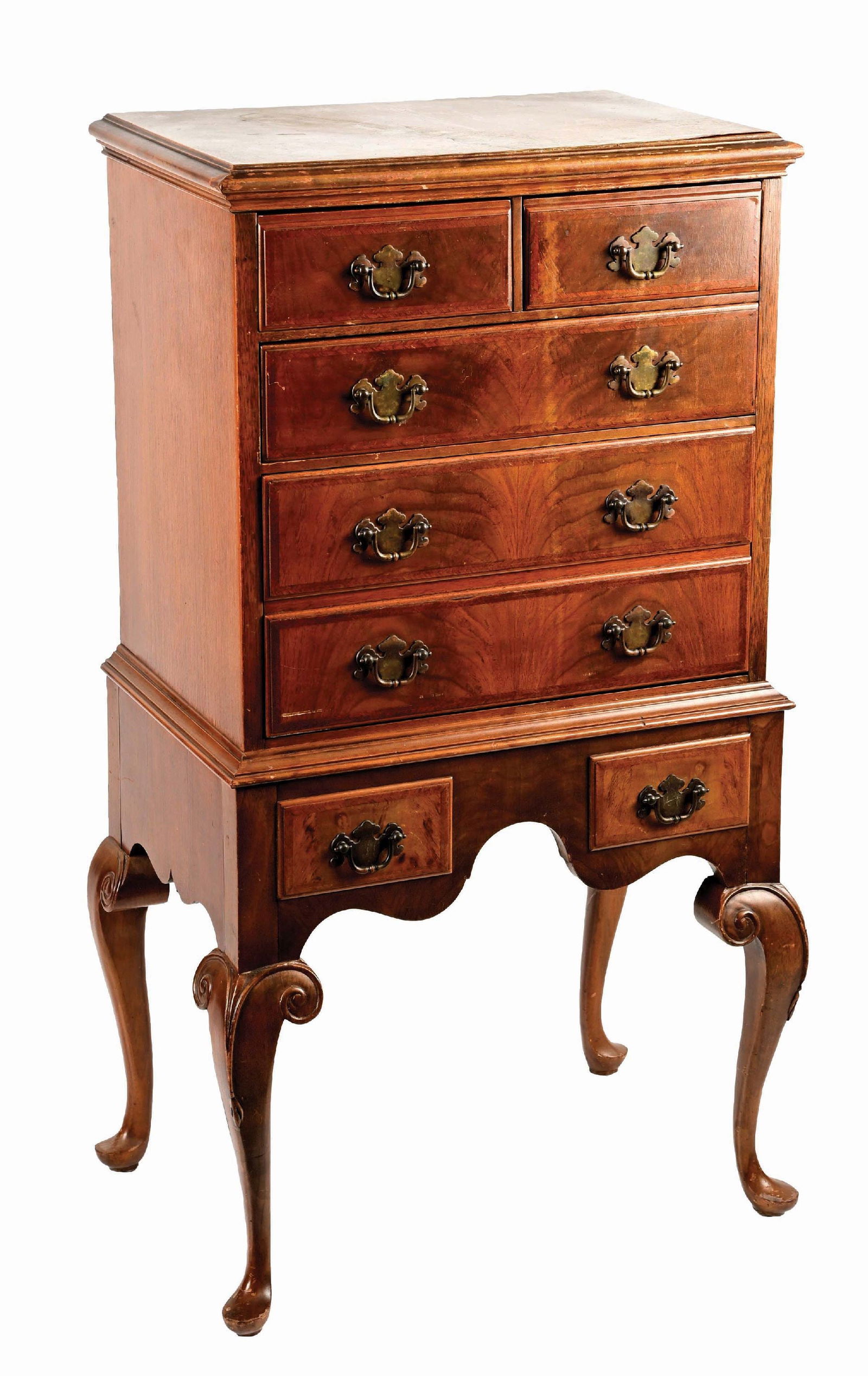 ANTIQUE 7-DRAWER OAK WOOD RADIO