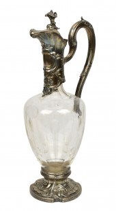 ANTIQUE ‘800’ SILVER AND CRYST