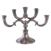 ANTIQUE 800 SILVER FIVE-ARM CA