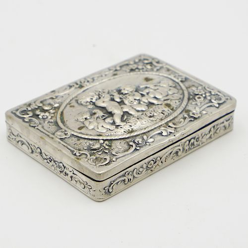 ANTIQUE 800 SILVER REPOUSSE