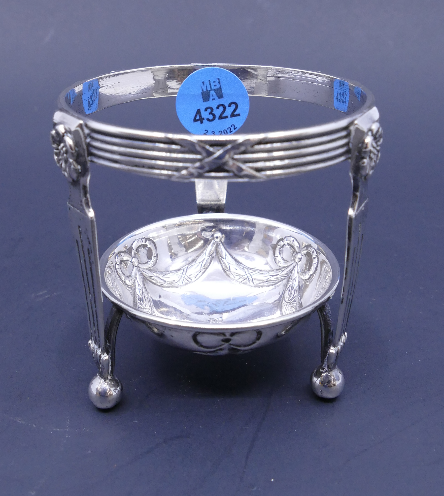 Antique 800 Silver Strainer