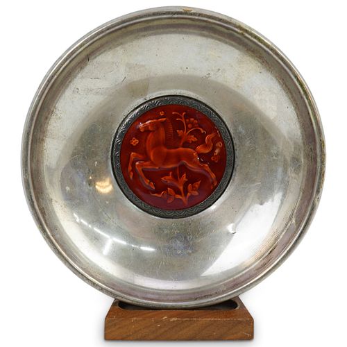 ANTIQUE 830 SILVER & ENAMEL