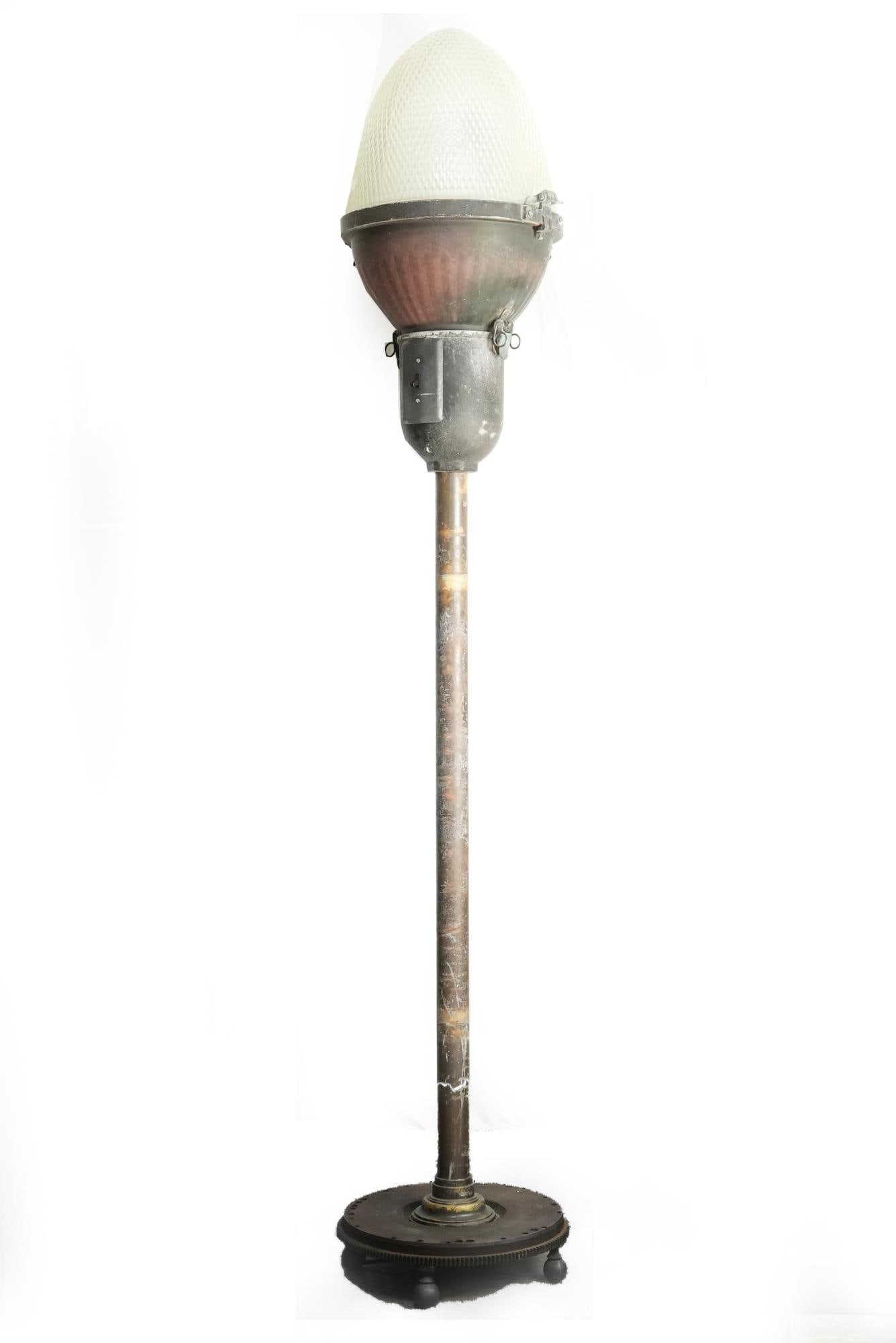 ANTIQUE ACORN SHADE STANDING