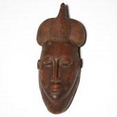 ANTIQUE AFRICAN BAULE MASK Pos