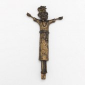 ANTIQUE AFRICAN BRASS CRUCIFIX