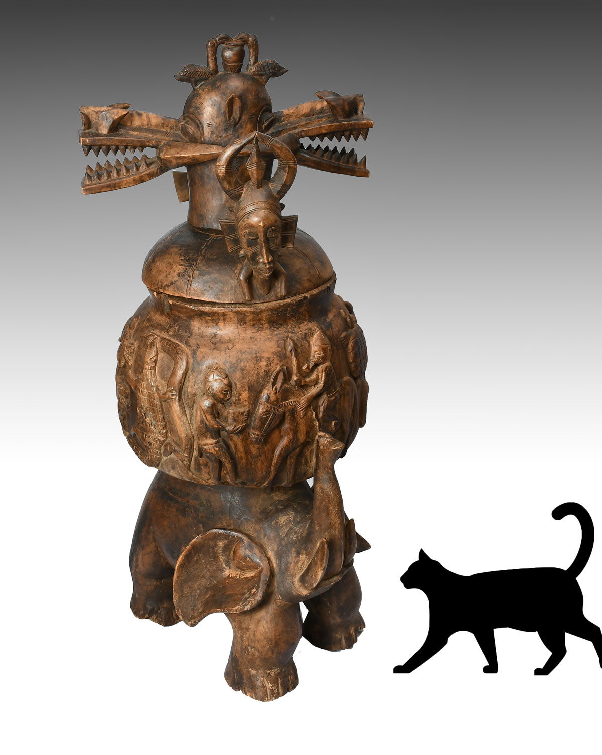 ANTIQUE AFRICAN CARVED WOODEN