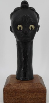 ANTIQUE AFRICAN RELIQUARY HEAD