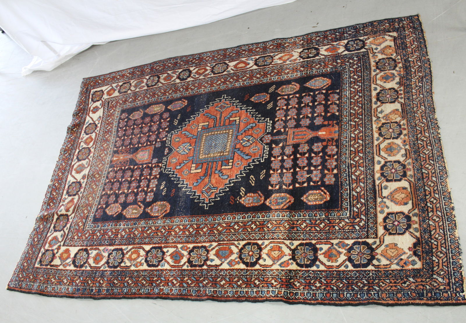 ANTIQUE AFSHAR RUG 4'1"X 5'
