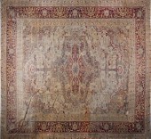 ANTIQUE AGRA HAND KNOTTED WOOL