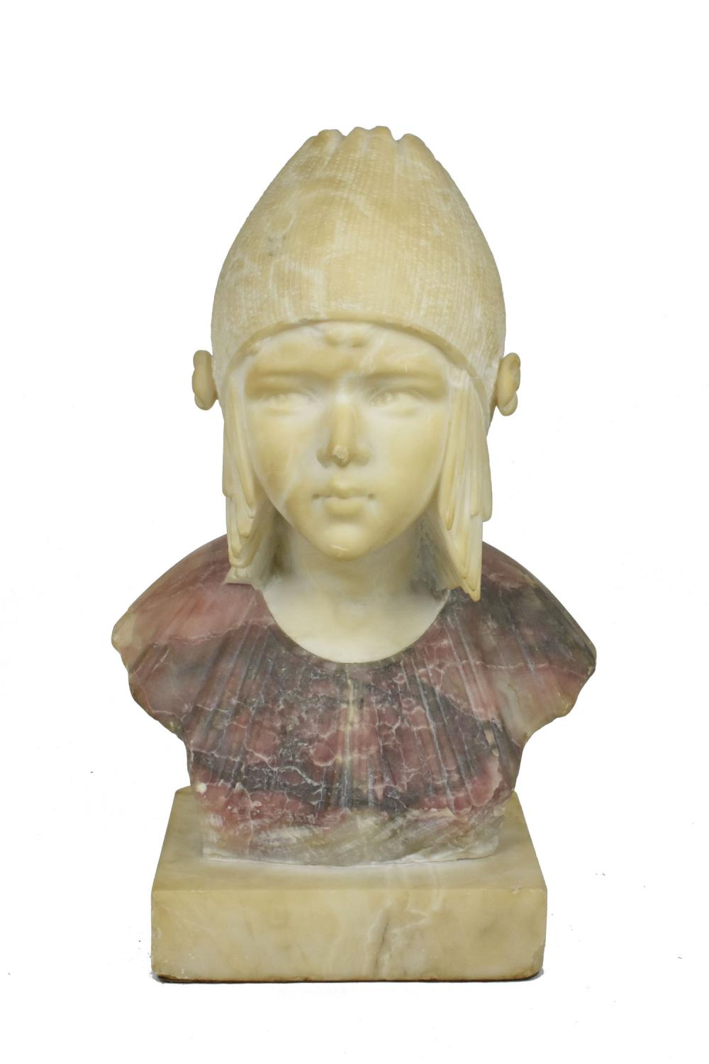 ANTIQUE ALABASTER AND MARBLE