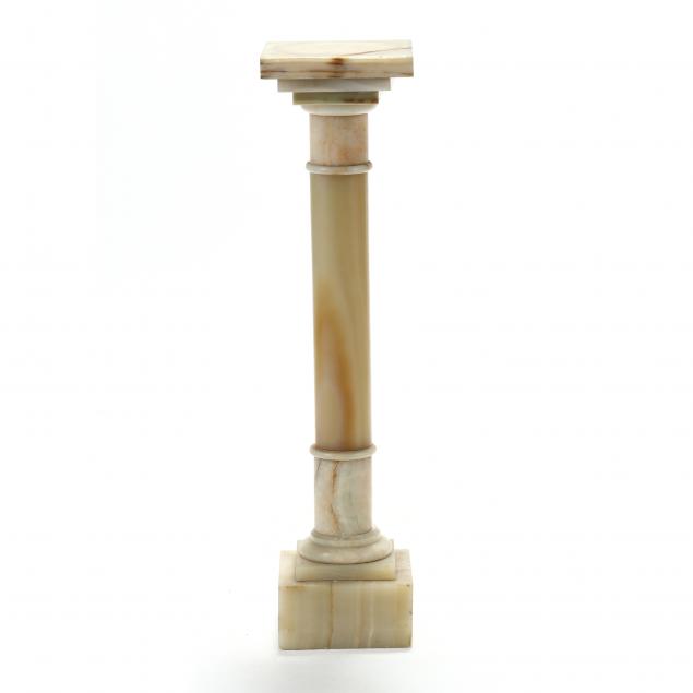 ANTIQUE ALABASTER TWO-PART