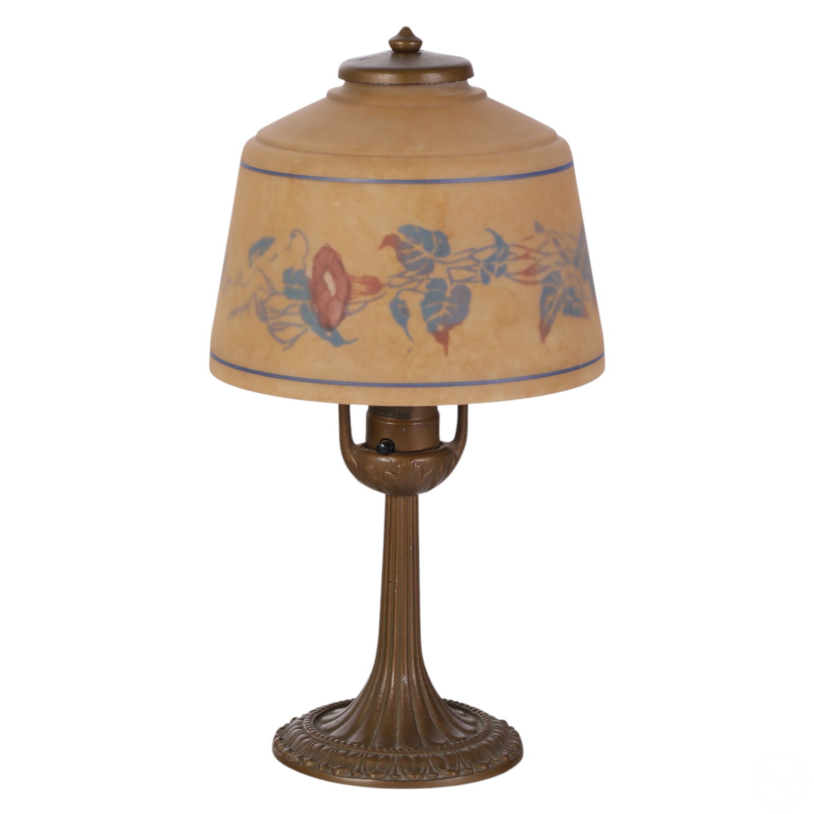 ANTIQUE ALADDIN REVERSE PAINTED