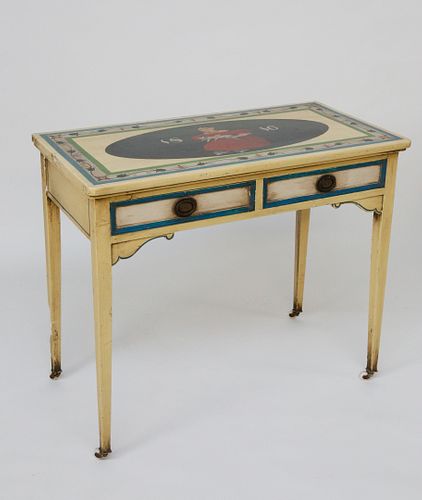 ANTIQUE AMERICAN DECORATED TWO
