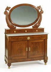 ANTIQUE AMERICAN EMPIRE MARBLE