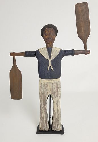 ANTIQUE AMERICAN FOLK ART SAILOR