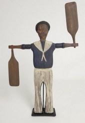 ANTIQUE AMERICAN FOLK ART SAIL