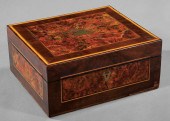 ANTIQUE AMERICAN INLAID BURLWO
