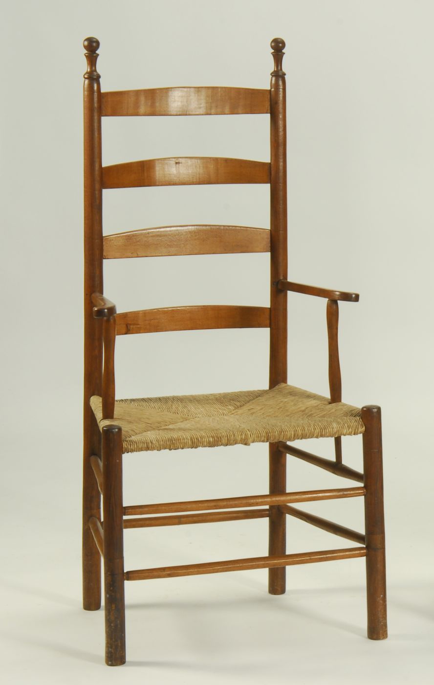 ANTIQUE AMERICAN LADDER-BACK