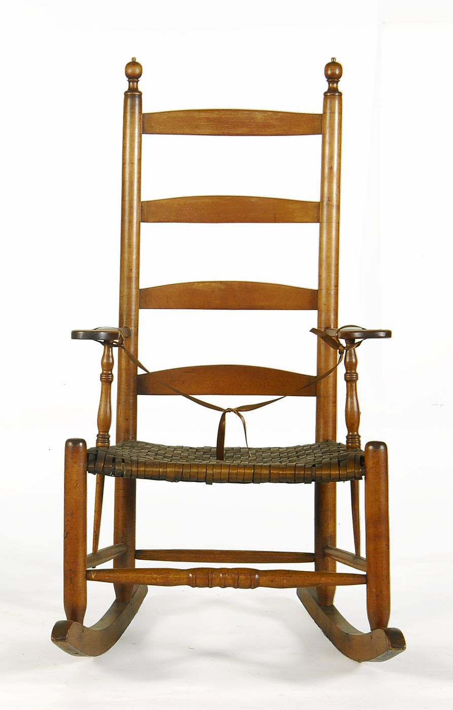 ANTIQUE AMERICAN LADDER-BACK