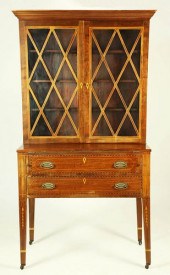 ANTIQUE AMERICAN MAHOGANY INLA