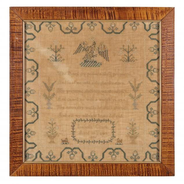 ANTIQUE AMERICAN NEEDLEWORK WITH