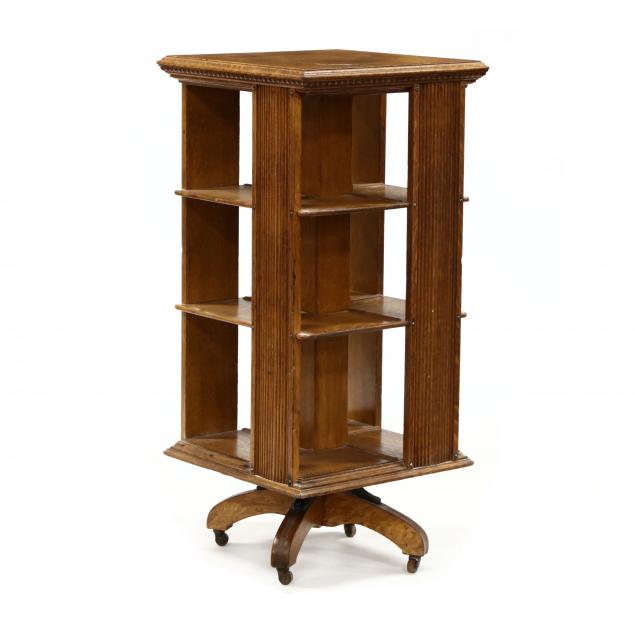 ANTIQUE AMERICAN OAK ROTATING