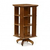 ANTIQUE AMERICAN OAK ROTATING