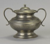 ANTIQUE AMERICAN PEWTER COVERE