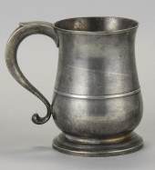 ANTIQUE AMERICAN PEWTER TANKAR