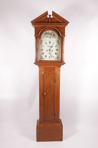 ANTIQUE AMERICAN PINE TALL CASE