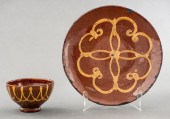 ANTIQUE AMERICAN REDWARE GLAZE