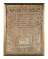 ANTIQUE AMERICAN SAMPLER 1831A