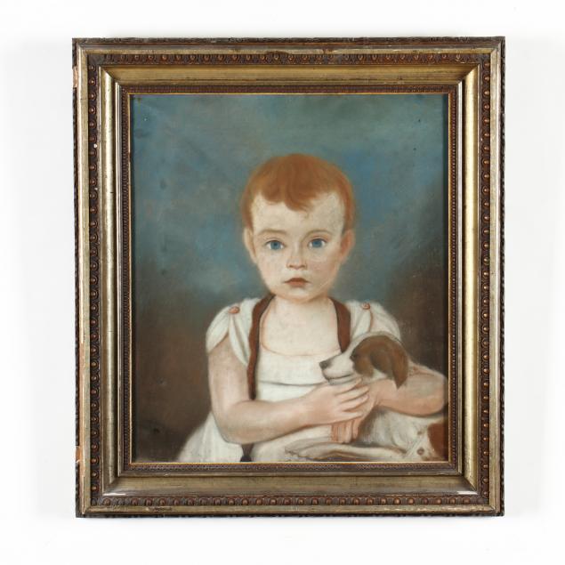 ANTIQUE AMERICAN SCHOOL PASTEL