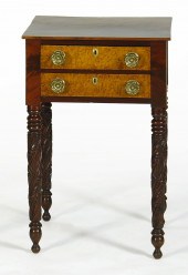 ANTIQUE AMERICAN SHERATON TWO-
