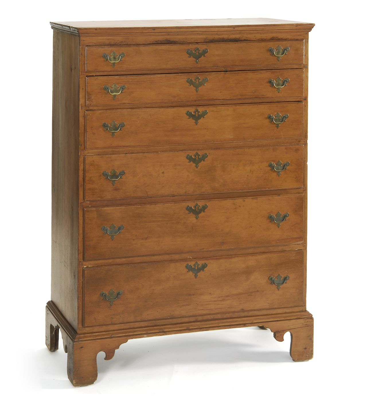 ANTIQUE AMERICAN SIX-DRAWER TALL