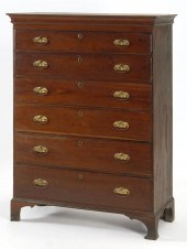 ANTIQUE AMERICAN SIX-DRAWER TA