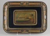 ANTIQUE AMERICAN TOLE TRAY19th