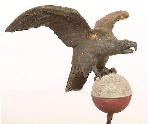 ANTIQUE AMERICAN ZINC SPREAD-WING