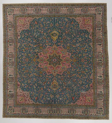 ANTIQUE AMRITSAR RUG, INDIA: 14'7''