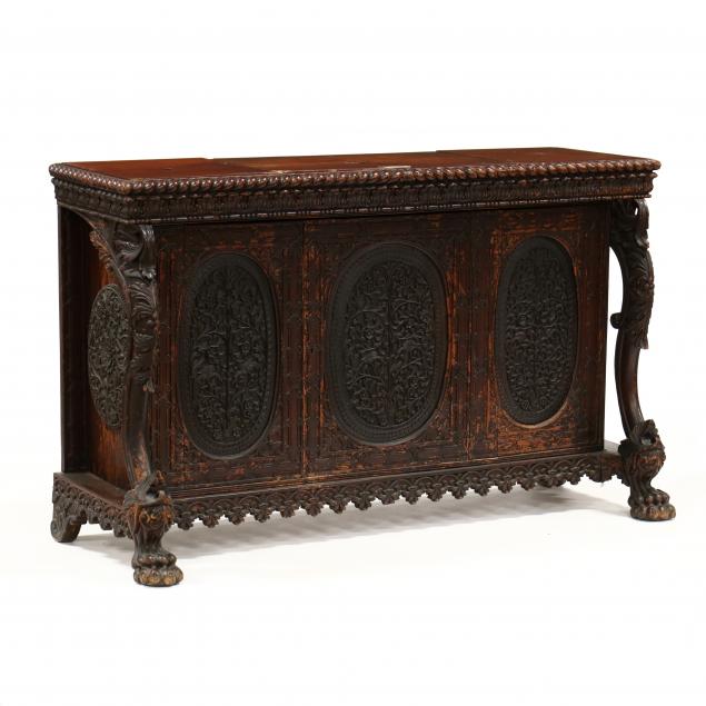 ANTIQUE ANGLO-INDIAN CARVED