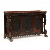 ANTIQUE ANGLO-INDIAN CARVED SI