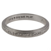 ANTIQUE ART DECO PLATINUM & DI