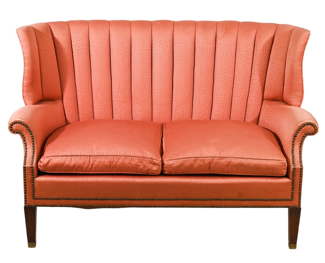ANTIQUE ART DECO UPHOLSTERED NAIL