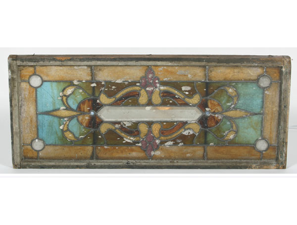 Antique Art Nouveau stained and
