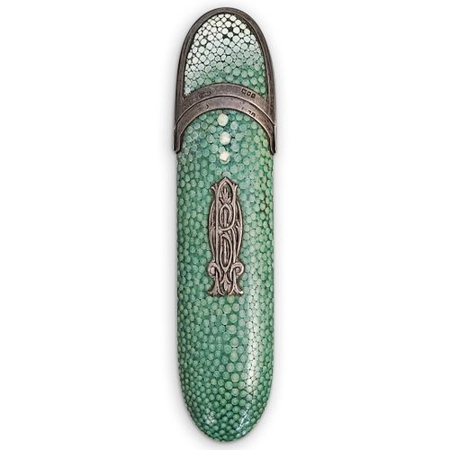 ANTIQUE ASPREY SILVER & SHAGREEN