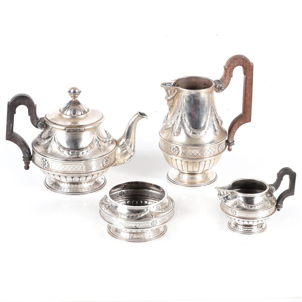 ANTIQUE AUSTRIAN 800 SILVER TEA SET