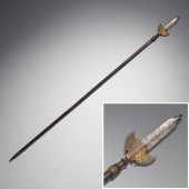 ANTIQUE AUSTRIAN GILDED POLEAR