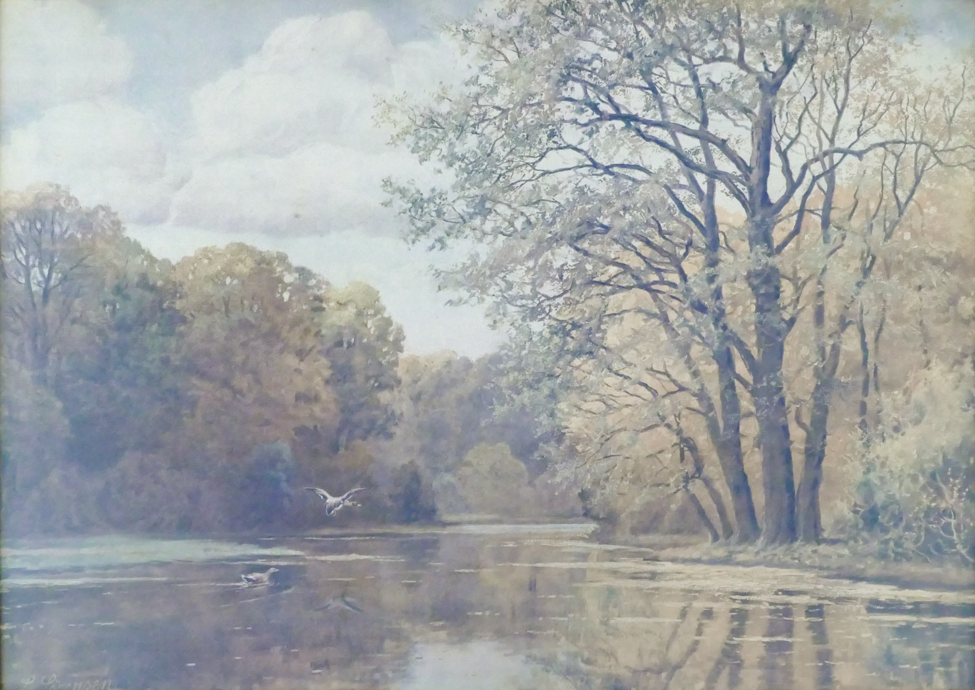 Antique Autumn Landscape Large