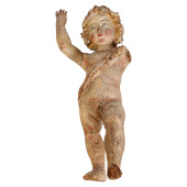 ANTIQUE BABY JESUS SANTOS CARV