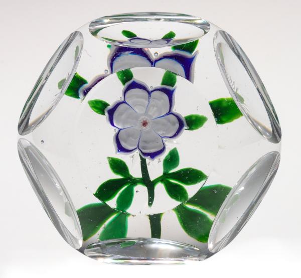 ANTIQUE BACCARAT MULTI-FACETED BLUE